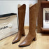 Pointy Toe Block Heel Cowboy Boots